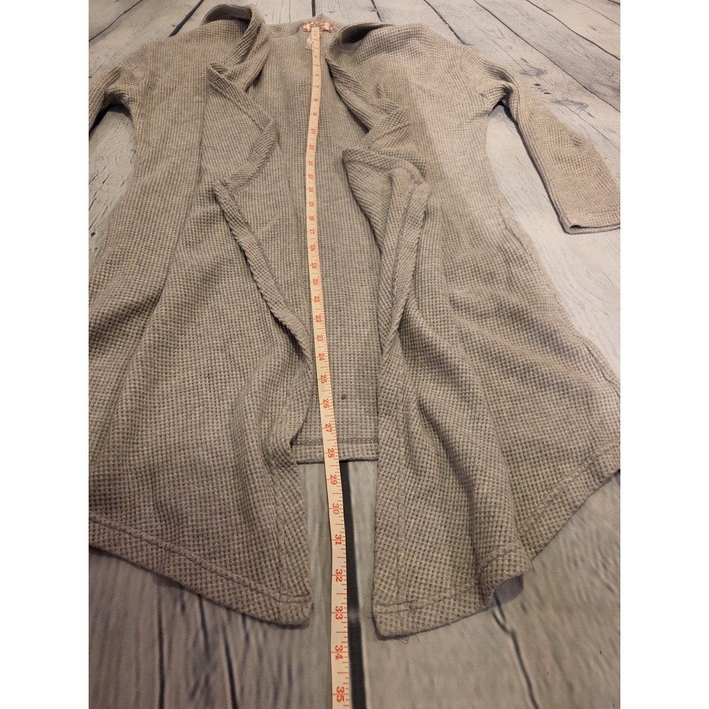 Altar'd‎ State Intimates Sz S Waffle Knit Cardigan Kimono Sweater Duster Thermal - Picture 4 of 6